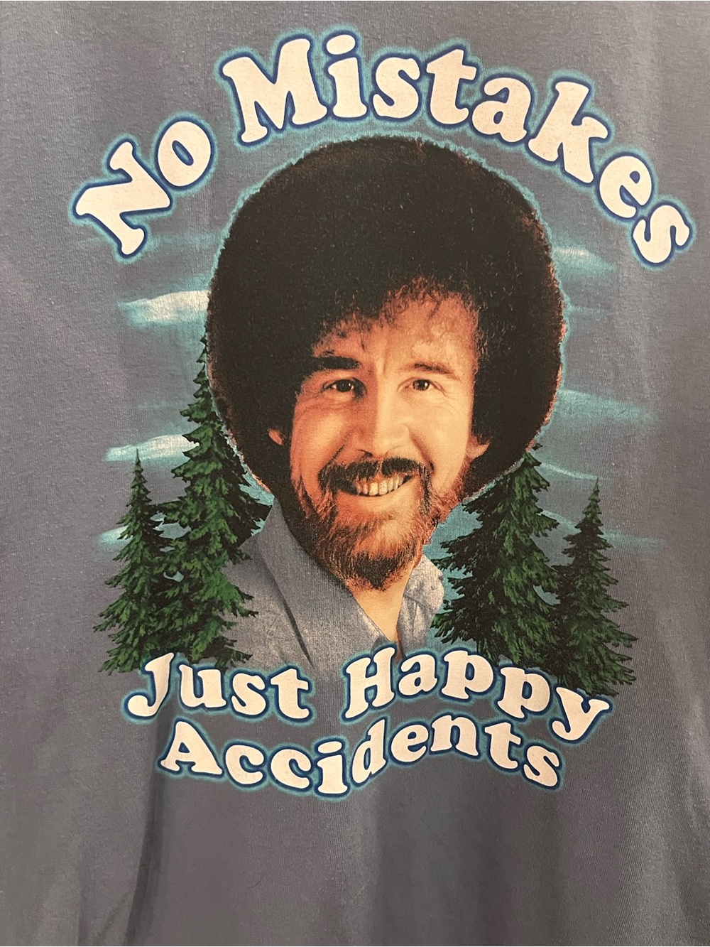 No Mistakes Just Happy Accidents Graphic Tee - Blue